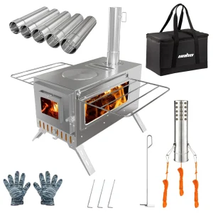 Outdoor Wood Stove for Heating and Cooking
