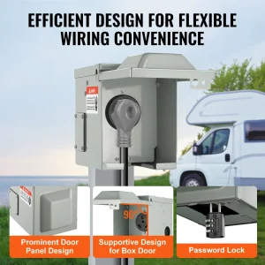 Heavy-Duty RV Power Outlet Box 30A/50A